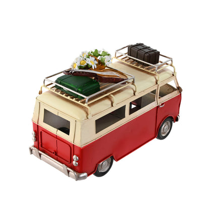 Deko-Figur Home ESPRIT Transporter Rot grün Vintage 25 x 12 x 17 cm (2 Stück)
