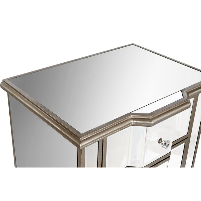 Kommode Home ESPRIT Silberfarben Spiegel Holz MDF 47,5 x 35,5 x 113,5 cm