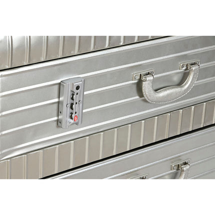 Schubladenschrank Home ESPRIT Silberfarben Metall Holz MDF Vintage 80 x 39 x 82 cm