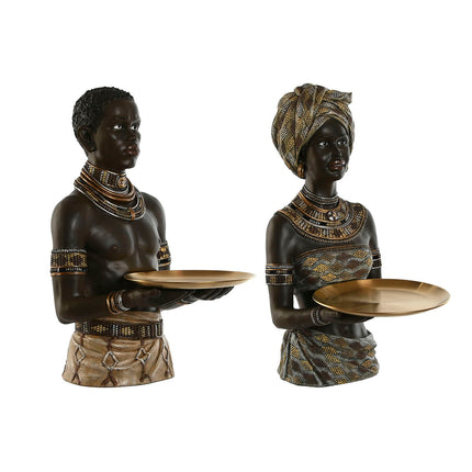 Deko-Figur Home ESPRIT Bunt Kolonial 45 x 29,5 x 62 cm (2 Stück)