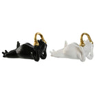 Deko-Figur Home ESPRIT Weiß Schwarz Gold Frosch 25 x 13 x 15 cm (2 Stück)