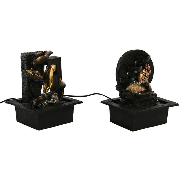 Springvand Home ESPRIT Harz Buddha Orientalisch 21 x 19 x 27 cm (2 Stück)