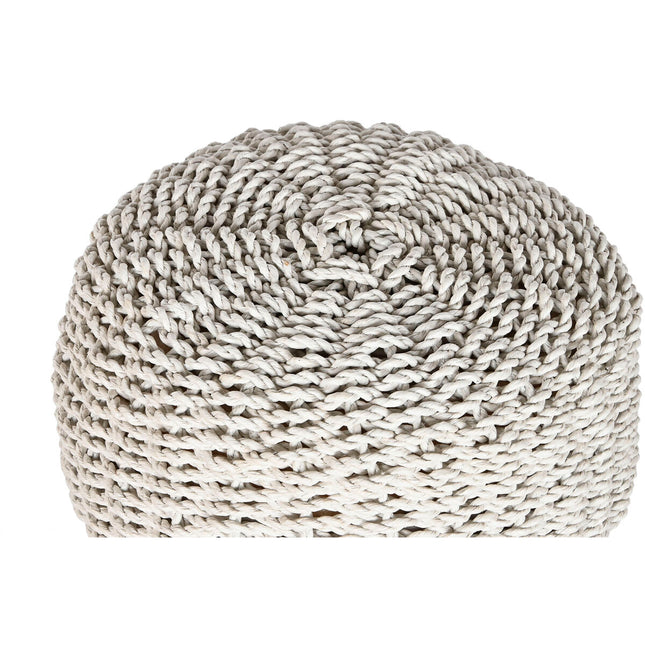 Hocker Home ESPRIT Weiß natürlich Teakholz Faser 32 x 32 x 75 cm