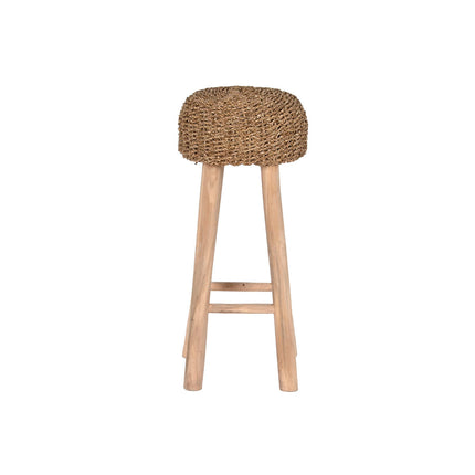 Hocker Home ESPRIT Beige natürlich Teakholz Faser 32 x 32 x 75 cm