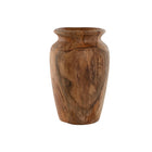 Vase Home ESPRIT natürlich Dunkelbraun Teakholz 25 x 25 x 40 cm