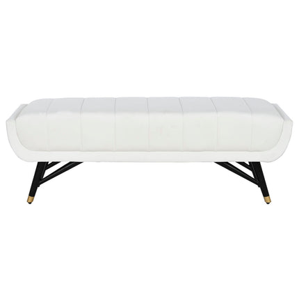 Hocker Home ESPRIT Weiß Schwarz 120 x 40 x 42 cm