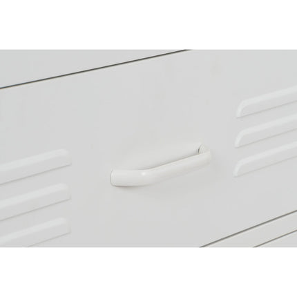 Schubladenschrank Home ESPRIT Weiß Metall Vintage 80 x 35 x 102 cm