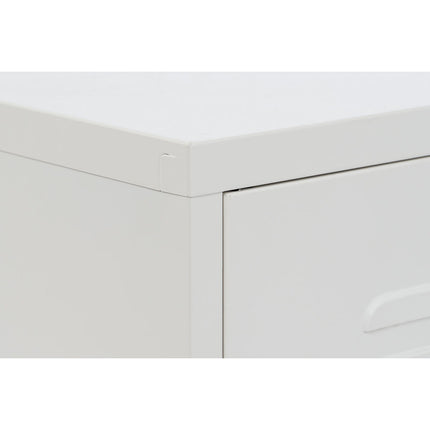 Nachttisch Home ESPRIT Weiß Metall 35 x 35 x 51 cm