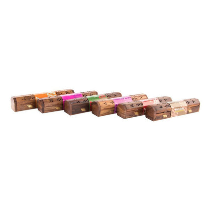 Halterung DKD Home Decor Weihrauch natürlich Holz Mandala 26 x 8 x 8 cm (6 Stücke)