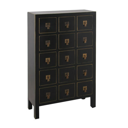 Anrichte ORIENTE 63 x 26 x 104,5 cm Schwarz Gold Holz