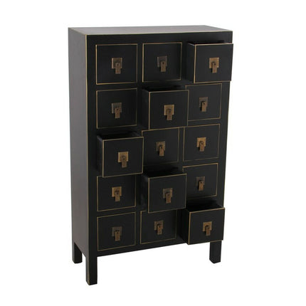 Anrichte ORIENTE 63 x 26 x 104,5 cm Schwarz Gold Holz