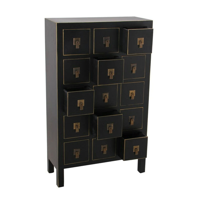 Anrichte ORIENTE 63 x 26 x 104,5 cm Schwarz Gold Holz