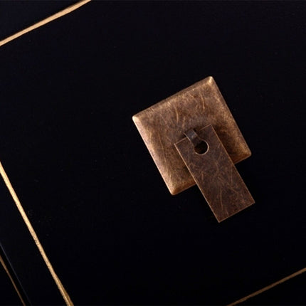 TV-Möbel ORIENTE 130 x 24 x 50,5 cm Schwarz Gold Holz