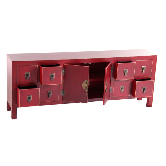 TV-Möbel ORIENTE 130 x 24 x 50,5 cm Rot Holz