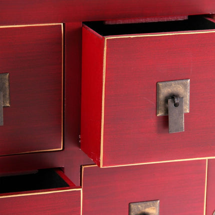 TV-Möbel ORIENTE 130 x 24 x 50,5 cm Rot Holz