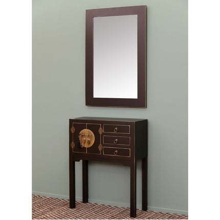 Nachttisch ORIENTE 45 x 26 x 69 cm Schwarz Holz
