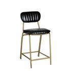 Hocker 42 x 49 x 88 cm Schwarz Gold Metall Polyurethan