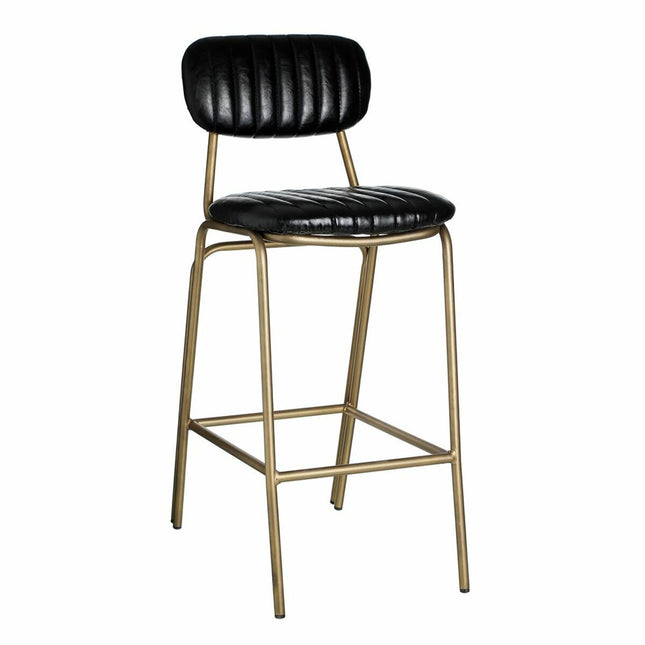 Hocker 44 x 51 x 100 cm Schwarz Gold Metall Polyurethan