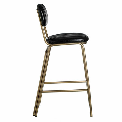 Hocker 44 x 51 x 100 cm Schwarz Gold Metall Polyurethan