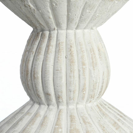 Vase 31 x 31 x 47,5 cm Zement Weiß