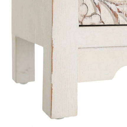 Nachttisch ORIENTE 45 x 26 x 69 cm Holz Weiß DMF