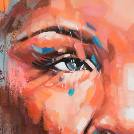 Leinwand SEMANA 100 x 3,5 x 100 cm Gesicht