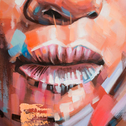 Leinwand SEMANA 100 x 3,5 x 100 cm Gesicht