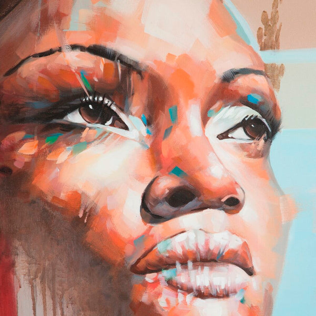 Leinwand SEMANA 100 x 3,5 x 100 cm Gesicht
