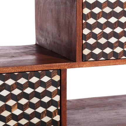 Regal 100 x 40 x 105 cm Metall Holz Braun