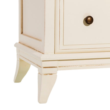 Schubladenschrank NICOLA 84 x 42 x 80 cm natürlich Creme Romantisch