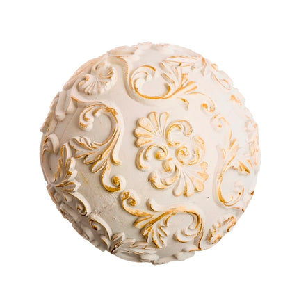 Bälle Dekoration Gold Weiß 10 x 10 x 10 cm (8 Stück)