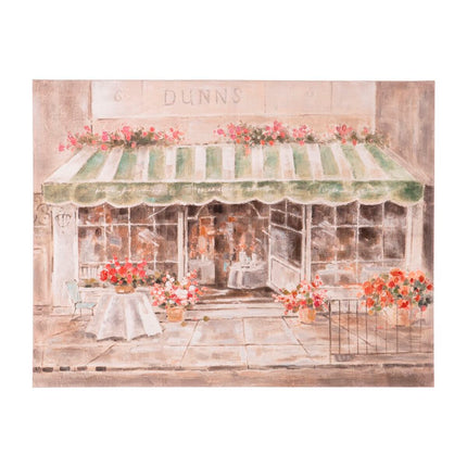Leinwand Restaurant Stadt 120 x 3 x 90 cm