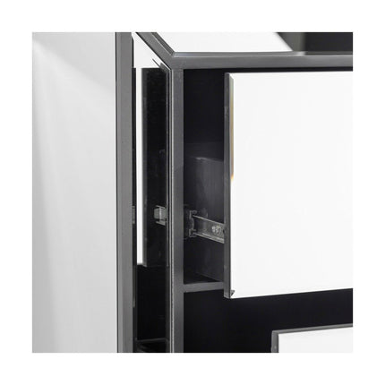 Nachttisch BRIGHT 50 x 40 x 68 cm Spiegel Kristall DMF