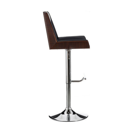 Hocker 53 x 50 x 96 cm Schwarz Braun Kunstleder