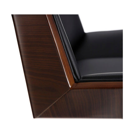 Hocker 53 x 50 x 96 cm Schwarz Braun Kunstleder
