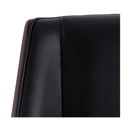 Hocker 53 x 50 x 96 cm Schwarz Braun Kunstleder