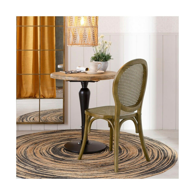 Esszimmerstuhl 45 x 42 x 94 cm natürlich Holz Rattan
