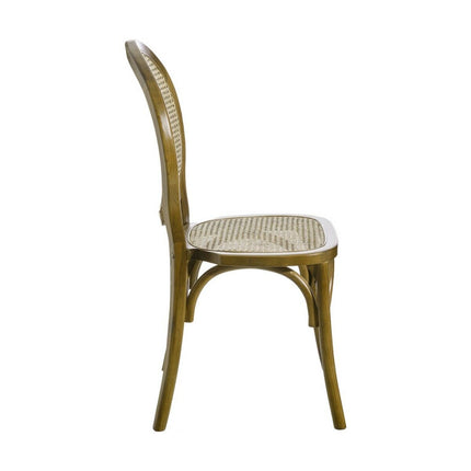 Esszimmerstuhl 45 x 42 x 94 cm natürlich Holz Rattan