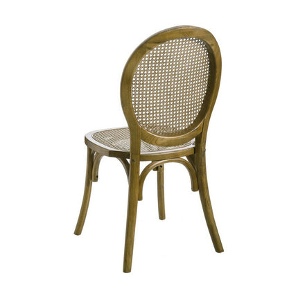 Esszimmerstuhl 45 x 42 x 94 cm natürlich Holz Rattan