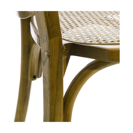 Esszimmerstuhl 45 x 42 x 94 cm natürlich Holz Rattan
