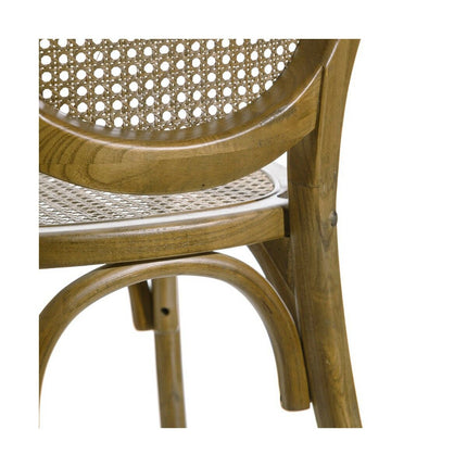 Esszimmerstuhl 45 x 42 x 94 cm natürlich Holz Rattan