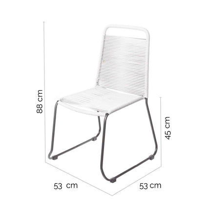 Havestol Antea 57 x 61 x 90 cm Schnur Weiß