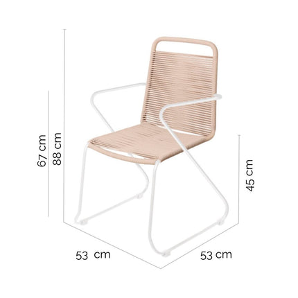 Havestol Antea 57 x 65,5 x 90 cm Schnur Taupe