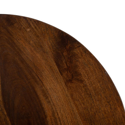 Beistelltisch 66 x 66 x 78 cm Gold Holz Braun Eisen