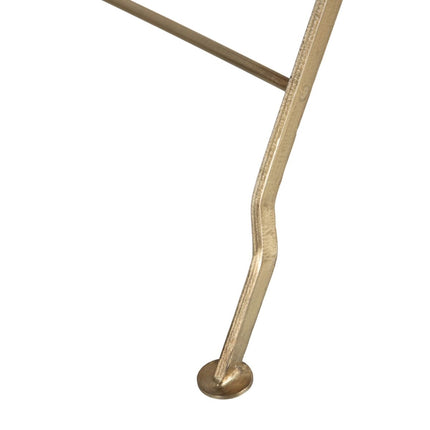 Beistelltisch 66 x 66 x 78 cm Gold Holz Braun Eisen