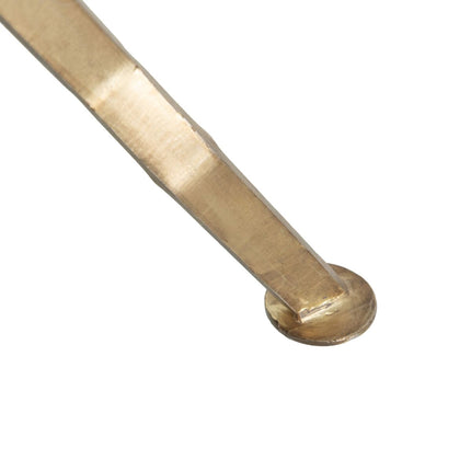 Beistelltisch 66 x 66 x 78 cm Gold Holz Braun Eisen