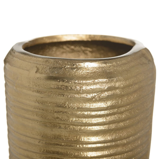 Vase 14 x 14 x 42,5 cm Gold Aluminium