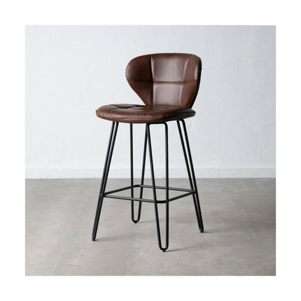 Hocker 45 x 48,5 x 95 cm Metall Camel Kunstleder