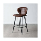 Hocker 45 x 48,5 x 95 cm Metall Camel Kunstleder