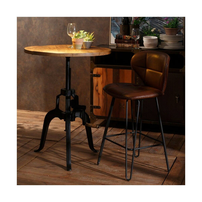 Hocker 45 x 48,5 x 95 cm Metall Camel Kunstleder